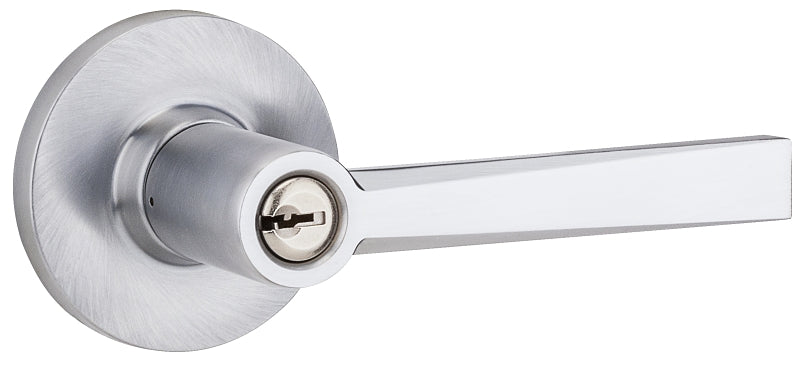 Weiser Safe Lock Westley Series 9SL50000-066 Entry Lever, Levers Lock, Satin Chrome, Residential, Universal Hand