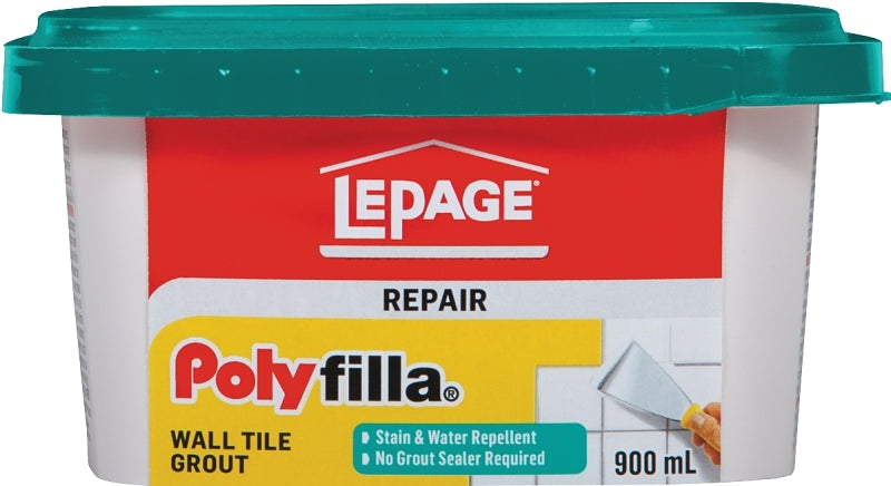 LePage Polyfilla 1256124 Wall Tile Grout, Solid, Off-White, 900 mL Tub