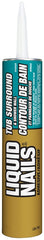 Liquid Nails 5119872 Tub Surround and Shower Wall Adhesive, White, 296 mL