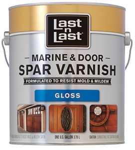 Last n Last 50704 Marine and Door Spar Varnish, High-Gloss, Amber, Liquid, 1 qt, Can