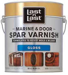 Last n Last 50704 Marine and Door Spar Varnish, High-Gloss, Amber, Liquid, 1 qt, Can