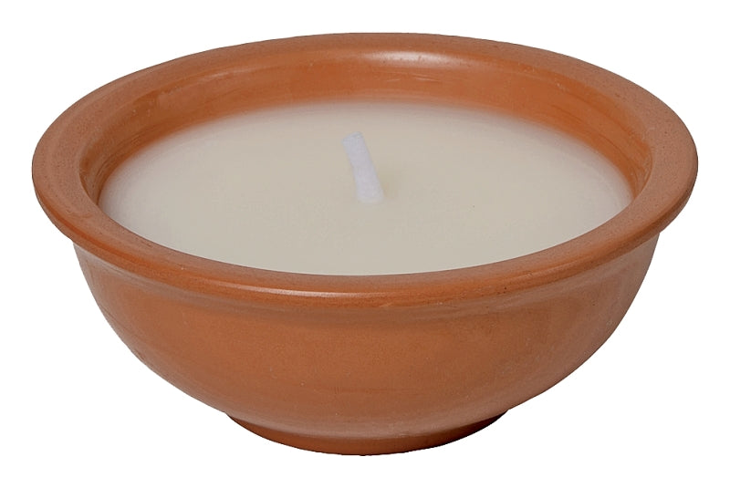Seasonal Trends Y2646/Y2404 Terracotta Candle, Bowl, Terracotta, Citronella, 34 to 39 hrs Burn Time Carton