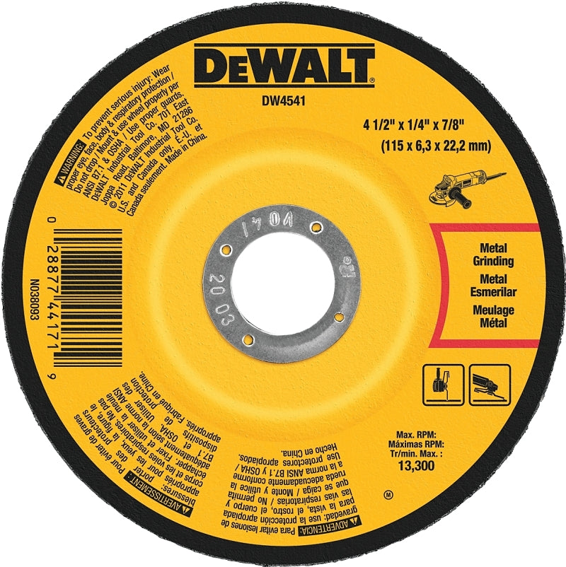DW4541 GRINDING WHEEL 4-1/2IN