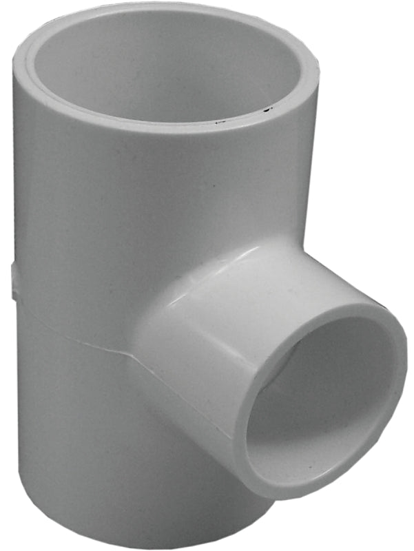 Lasco 401251BC Reducing Pipe Tee, 2 x 1-1/2 in, Slip, PVC, SCH 40 Schedule