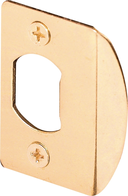 Defender Security E 2307 Door Strike, 2-1/4 in L, 1-7/16 in W, Steel, Brass