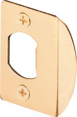 Defender Security E 2307 Door Strike, 2-1/4 in L, 1-7/16 in W, Steel, Brass