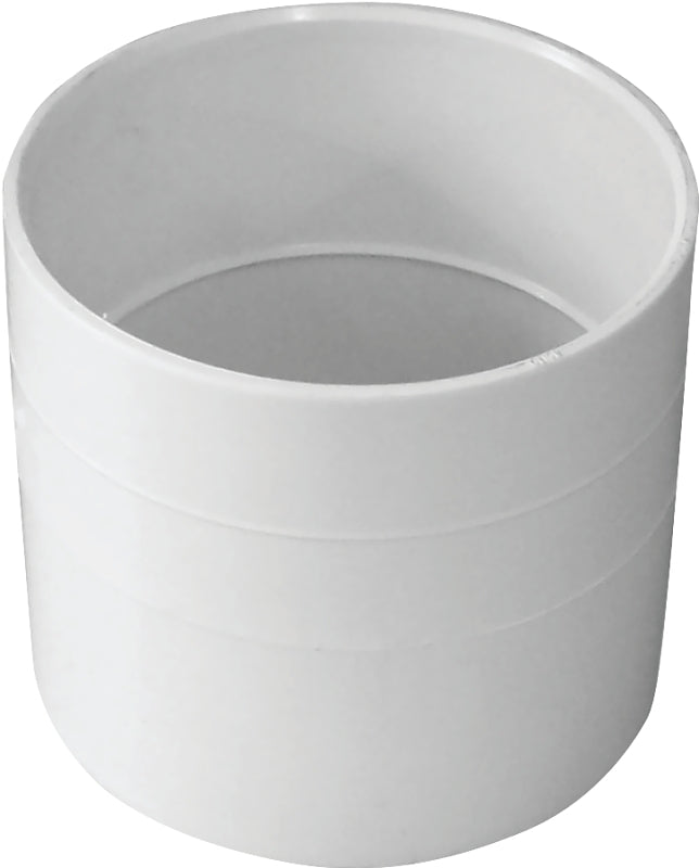 IPEX 414213BC Sewer Coupling, 3 in, S&D Hub x Sch. 40 Bushing, PVC, White