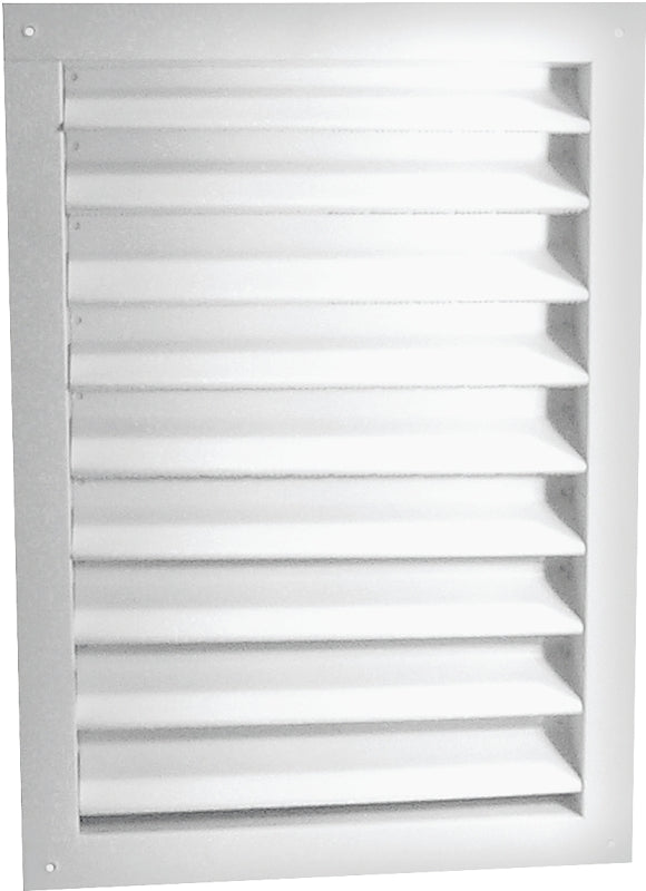 Master Flow DA1824W Dual Louver, 26-3/8 in L, 20-1/2 in W, Aluminum, White