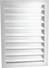Master Flow DA1824W Dual Louver, 26-3/8 in L, 20-1/2 in W, Aluminum, White