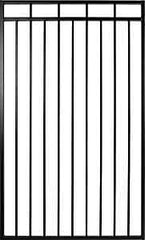 Nuvo Iron Benitoite Series IBG04568 Flat Top Gate, 45 in W Gate, 68 in H Gate, Steel Frame, Black