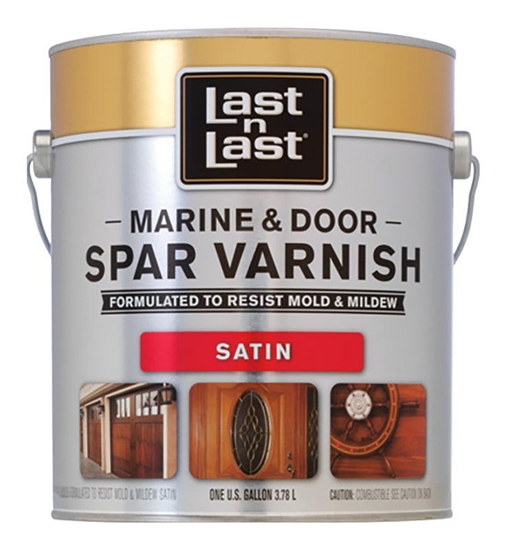 Last n Last 50801 Door and Window Finish, Satin, Amber, Liquid, 1 gal