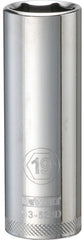 DeWALT DWMT93534OSP Drive Socket, 19 mm Socket, 1/2 in Drive, 6-Point, Vanadium Steel, Polished Chrome