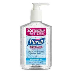 Purell 4102-12-S Advanced Hand Sanitizer, Citrus, Clear, 8 oz, Pump Bottle