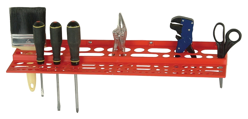 Quantum Storage Systems RTR-96 Tool Rack, 96-Tool Holder, 2-3/4 in W, 6 in H, 24 in L, Polypropylene
