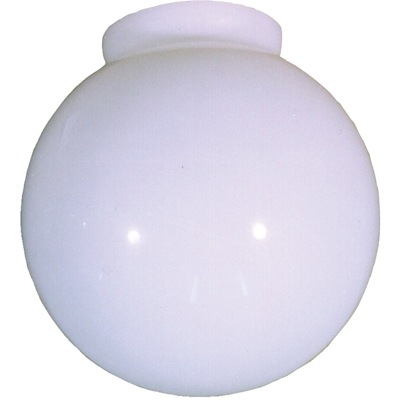 Canarm Signature Series 325-200 Light Globe, 6 in Dia, 3-1/4 in, Plastic, White