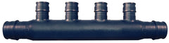 Apollo Valves ExpansionPEX Series EPXM4PTO Open End Manifold, 7-3/4 in OAL, 2-Inlet, 3/4 in Inlet, 4-Outlet, Brass