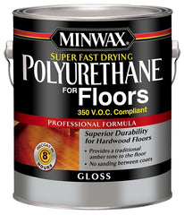 Minwax 130230000 Polyurethane, Gloss, Liquid, Clear, 1 gal, Can
