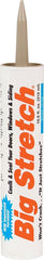 Big Stretch 10026 Acrylic Caulk, Slate Gray, -30 to 250 deg F, 10.5 oz Cartridge