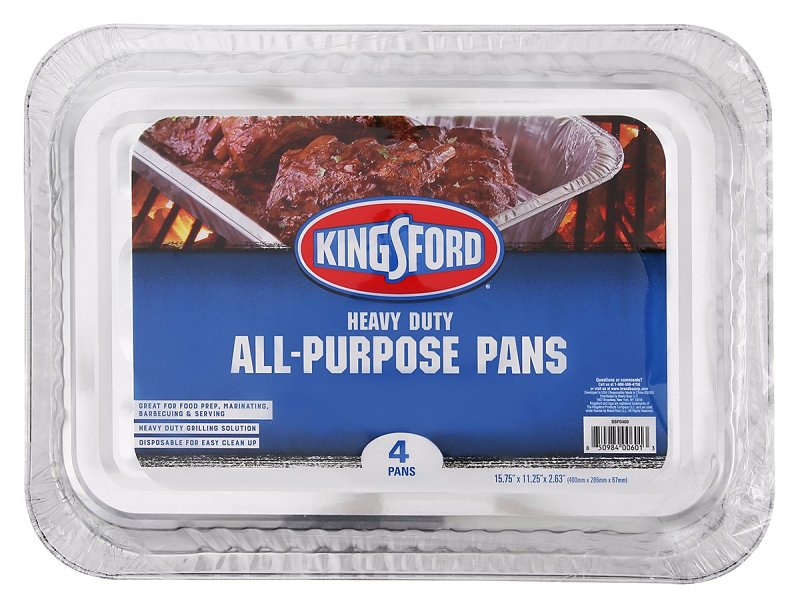 Kingsford BBP0489TB Barbecue Pan, 15-3/4 in L, 11-1/4 in W, Aluminum