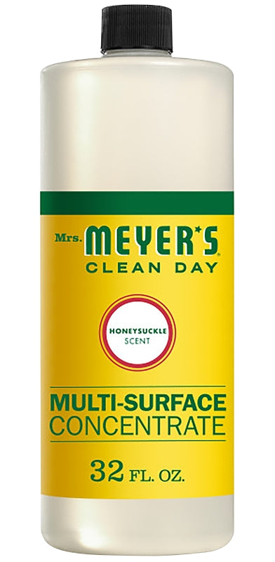 Mrs. Meyer's Clean Day 17540 Cleaner Concentrate, 32 oz Bottle, Honeysuckle