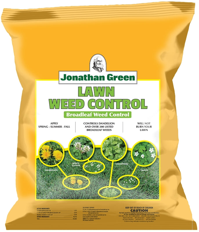 Jonathan Green 12195 Lawn Weed Control, Granular, Yellow, 10 lb Bag