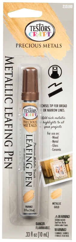 Rust-Oleum 215190 Leafing Pen, Chisel Tip, Gold