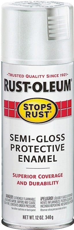 Stops Rust 7797830 Rust Preventative Spray Paint, Semi-Gloss, White, 12 oz, Can