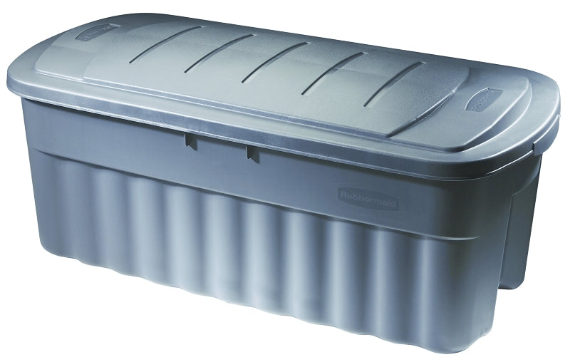 Rubbermaid Roughneck RMRT500000 Jumbo Storage Box, Polyethylene, Blue, 42.7 in L, 21.4 in W, 18 in H