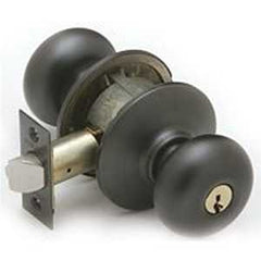 Schlage Plymouth Series F51A PLY716 Entry Knob Set, Knob Handle, Aged Bronze, Metal, C Keyway, Residential, Yes