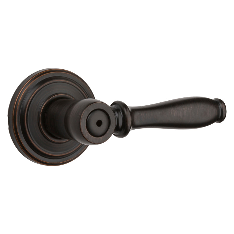 Kwikset Signature Series 730ADL 11P Privacy Door Lever, Thumbturn Lock, Venetian Bronze, Knob Handle, Zinc, Residential