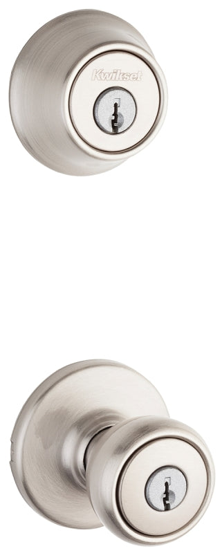 Kwikset 690T-15CP K6 Deadbolt Security Set, Knob Handle, Tylo Design, Satin Nickel, 3 Grade
