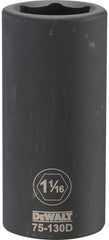 DeWALT DWMT75130OSP Impact Socket, 1-1/16 in Socket, 3/4 in Drive, 6-Point, CR-440 Steel, Black Oxide