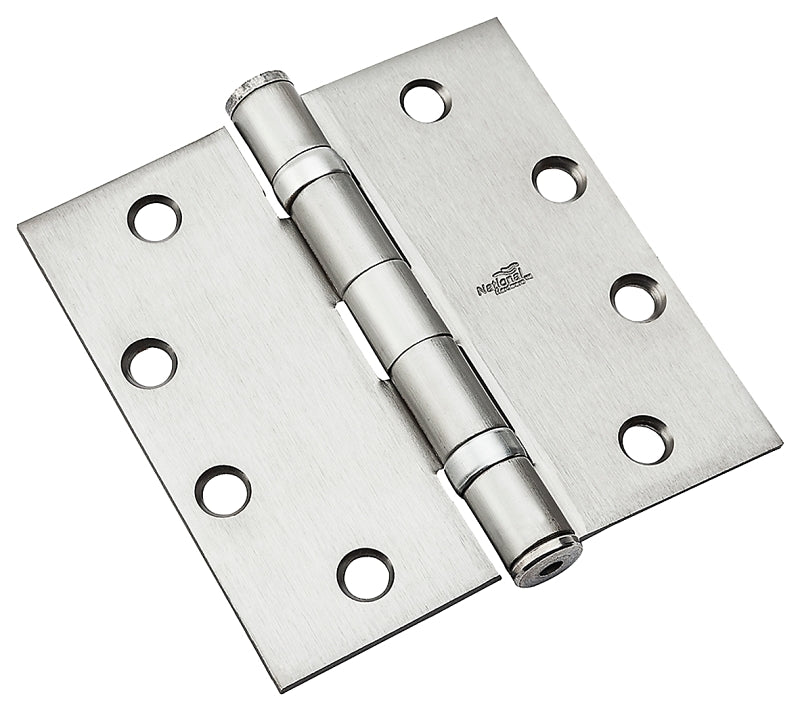 National Hardware N236-010 Hinge, Steel, Satin Chrome, Non-Removable Pin, 50 lb