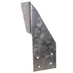 MiTek RT5 Double Hurricane Tie, 1-7/8 in W, 1-15/16 in D, 5-1/4 in H, Steel, G30 Galvanized