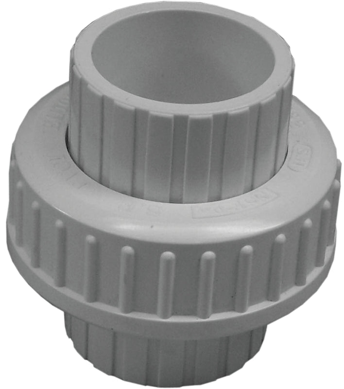 Lasco 457005 Pipe Union, 1/2 in, Slip, PVC, SCH 40 Schedule