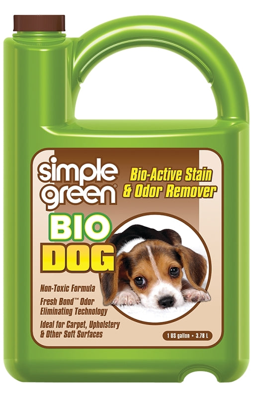 Simple Green 2010000415302 Bio Dog Stain and Odor Remover, Liquid, Fresh, 1 gal