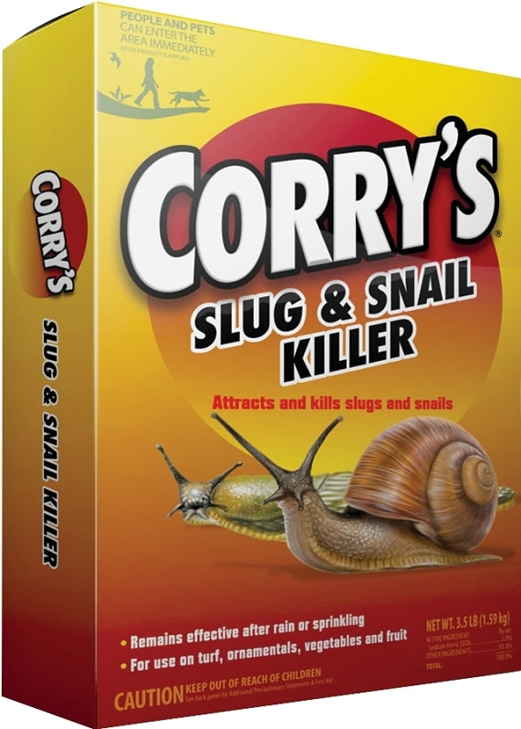 Corry's 100537446 Slug and Snail Killer, Solid, Vegetable Garden, 3.5 lb Box