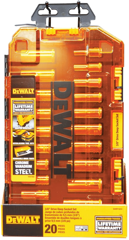 DWMT73812 SOCKET SET DP 3/8DR