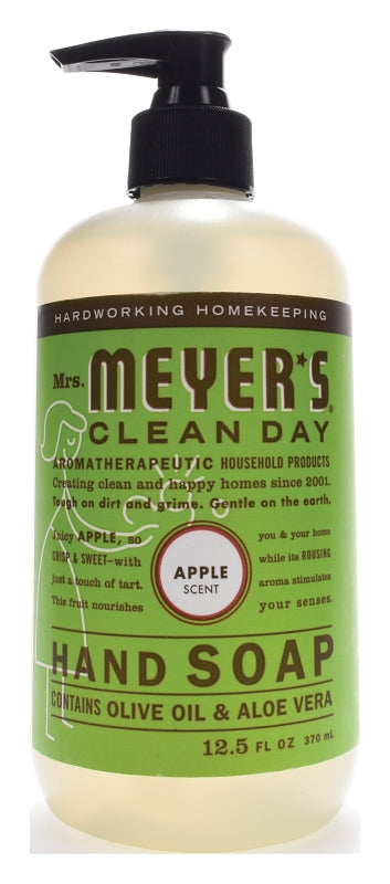 Mrs. Meyer's 17427 Hand Soap, Liquid, Colorless, Apple, 12.5 oz Bottle