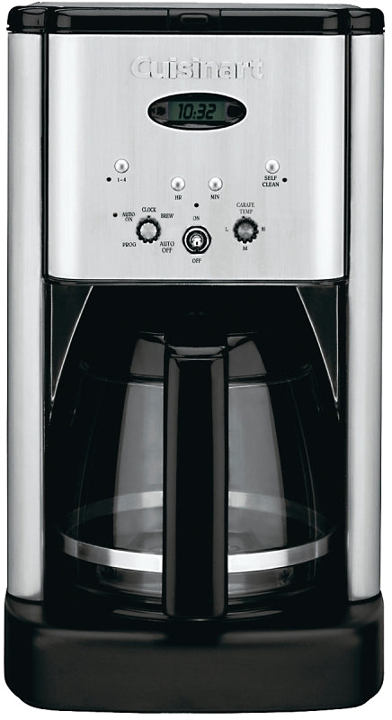 Cuisinart DCC-1200C Coffee Maker, 12 Cups Capacity, 1025 W, Stainless Steel, Automatic Control