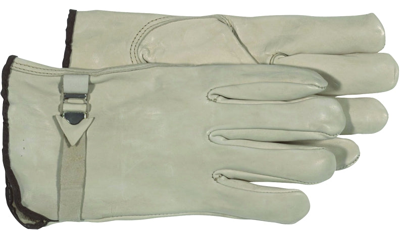 Boss 4070J Gloves, XL, Keystone Thumb, Open Cuff, Cowhide Leather, Tan