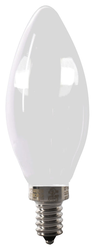 Feit Electric BPCTF60/927CA/FIL/2 LED Bulb, Decorative, B10 Lamp, 60 W Equivalent, E12 Lamp Base, Dimmable, Frosted