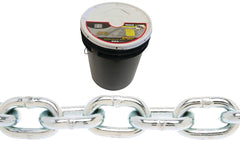BARON PC3038P Proof Coil Chain, 3/8 in, 63 ft L, 30 Grade, Steel, Zinc