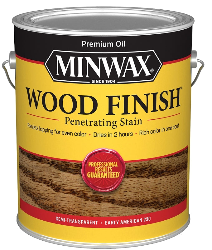 Minwax Wood Finish 71008000 Wood Stain, Early American, Liquid, 1 gal, Can