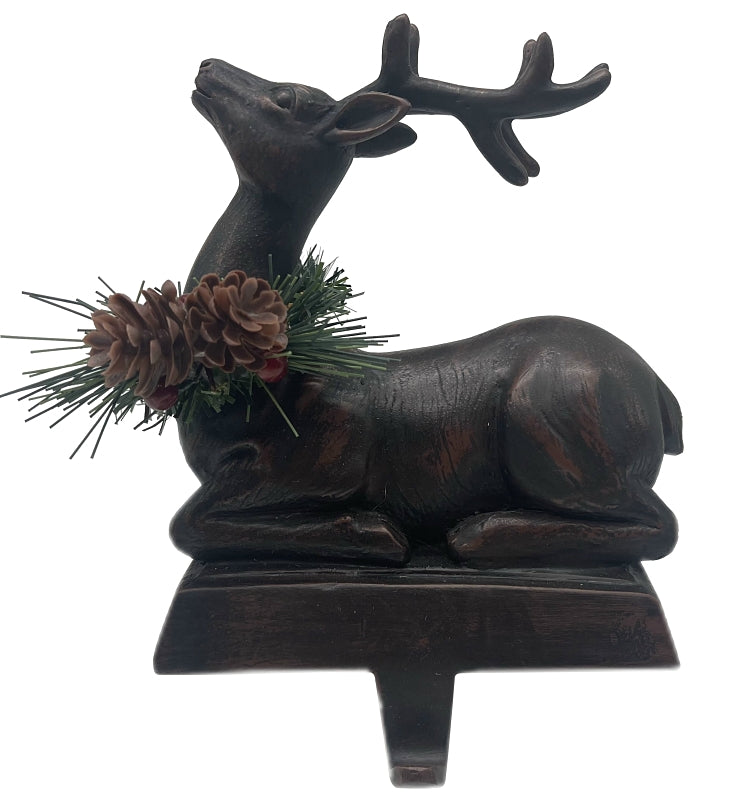 Santas Forest 89824 Buck Stocking Holder, Bronze, 6-1/4 in