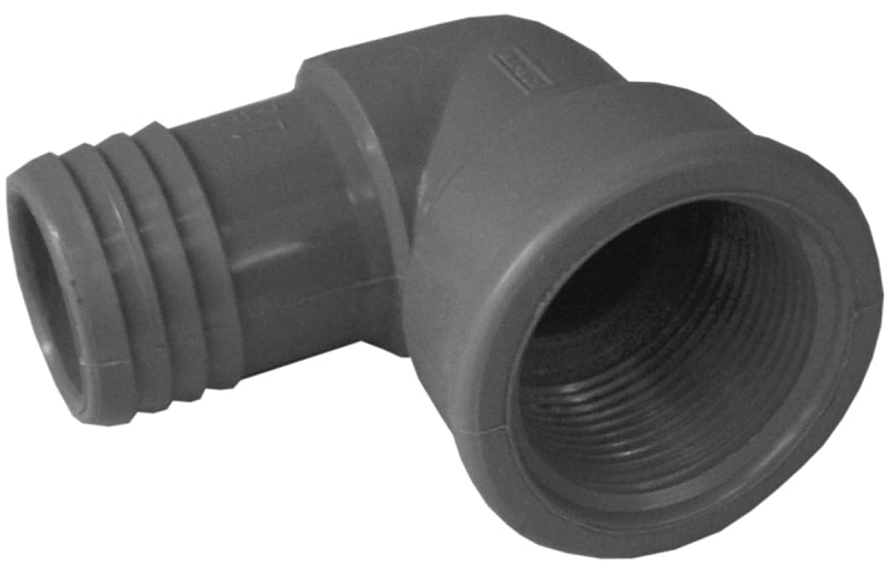 Boshart UPVCFE-15 Combination Pipe Elbow, 1-1/2 in, Insert x FIP, Polypropylene