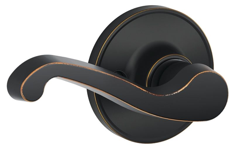 Schlage J Series J170LAS716LH Dummy Lever, Mechanical Lock, Aged Bronze, Lever Handle, Metal, Residential, Grade 3 Grade