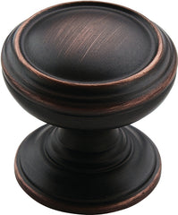 Amerock BP55342ORB Cabinet Knob, 1-1/4 in Projection, Zinc, Oil-Rubbed Bronze