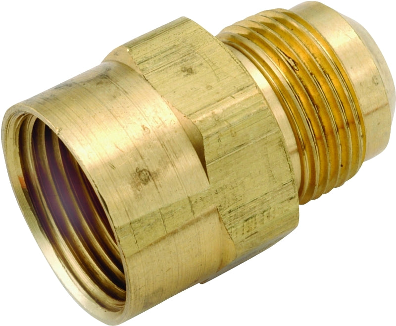 Anderson Metals 54746-1508 Pipe Coupler, 15/16 x 1/2 in, Flare x FIP, Brass