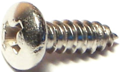 Midwest Fastener 05107 Screw, #8 Thread, Coarse Thread, Pan Head, Phillips Drive, Self-Tapping, Sharp Point, 100 PK